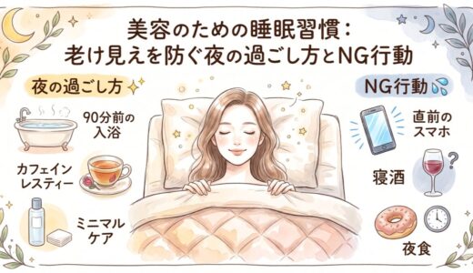 美容のための睡眠習慣：老け見えを防ぐ夜の過ごし方とNG行動